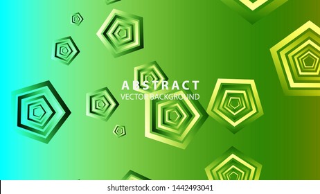 Abstract colorful Pentagon background with gradient color - vector