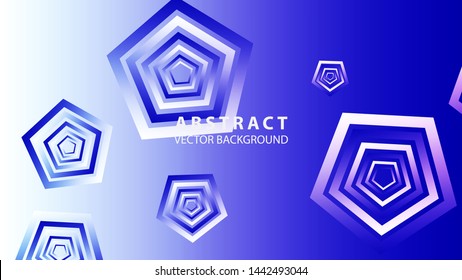 Abstract colorful Pentagon background with gradient color - vector