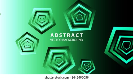 Abstract colorful Pentagon background with gradient color - vector
