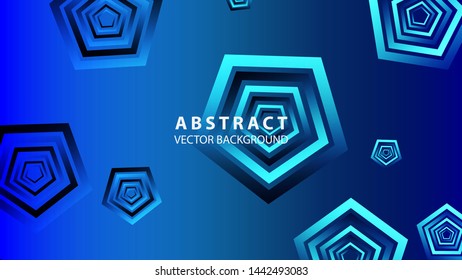 Abstract colorful Pentagon background with gradient color - vector