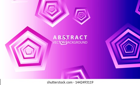 Abstract colorful Pentagon background with gradient color - vector