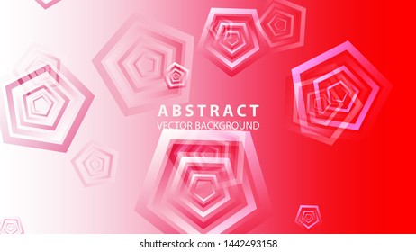 Abstract colorful Pentagon background with gradient color - vector