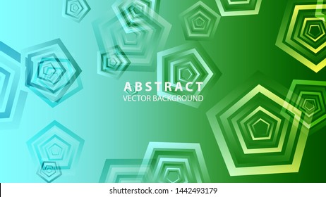 Abstract colorful Pentagon background with gradient color - vector