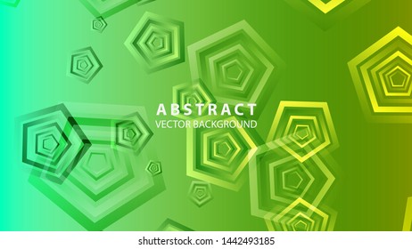Abstract colorful Pentagon background with gradient color - vector
