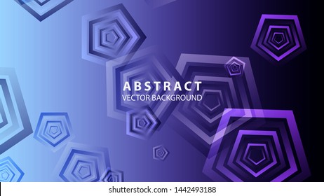 Abstract colorful Pentagon background with gradient color - vector