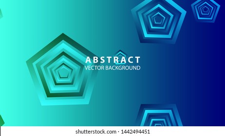 Abstract colorful Pentagon background with gradient color - vector