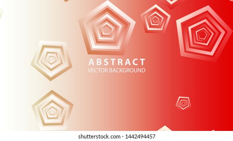 Abstract colorful Pentagon background with gradient color - vector