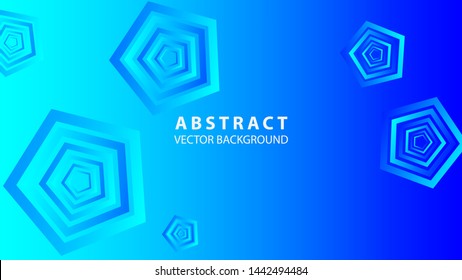 Abstract colorful Pentagon background with gradient color - vector