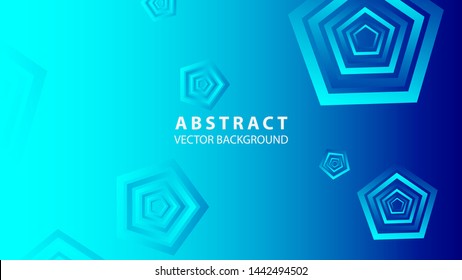 Abstract colorful Pentagon background with gradient color - vector