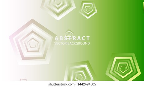 Abstract colorful Pentagon background with gradient color - vector