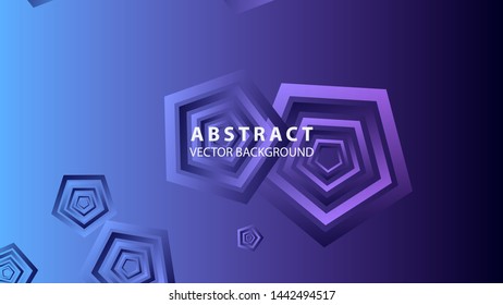 Abstract colorful Pentagon background with gradient color - vector
