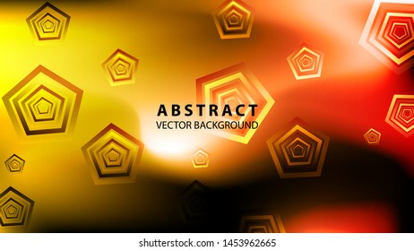 Abstract colorful Pentagon background with gradient color - vector