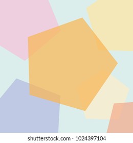 Abstract colorful pentagones background vector