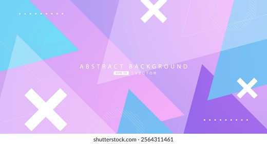 Abstract colorful pink and blue triangle pattern geometric design. Modern overlap papercut futuristic background illustration. Eps10 vector