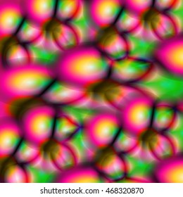 Abstract colorful pink bubbles background. Vector illustration with random repeated ovals