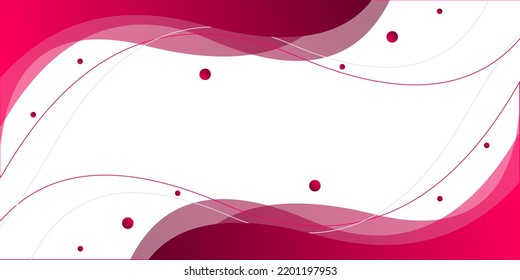 Abstract colorful pink burgundy gradient curve and minimal circle spot background