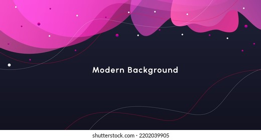 Abstract Colorful Pink Burgundy Gradient Curve With Minimal Circle Spot Background