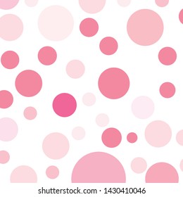 Abstract colorful pink circles pattern background