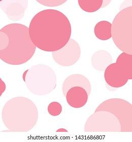 Abstract colorful pink circles pattern background