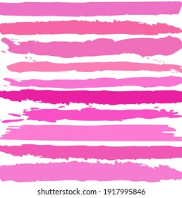 abstract colorful pink colors paint brush and strokes,  stripes horizontal pattern background. nice pink colors brush strokes and hand drawn with horizontal lines pattern background 