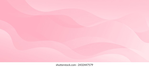 Abstract colorful pink curve background, pink beauty dynamic wallpaper with wave shapes. Template banner background for beauty products, sales, ads, pages, events, web, and others