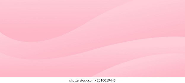 Abstract colorful pink curve background, pink beauty dynamic wallpaper with wave shapes. Template banner background for beauty products, sales, ads, pages, events, web, and others