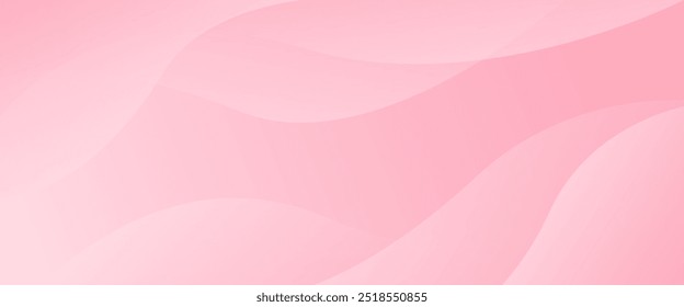 Fundo de curva rosa colorido abstrato, papel de parede dinâmico de beleza rosa com formas de onda. Plano de fundo de banner de modelo para produtos de beleza, vendas, anúncios, páginas, eventos, Web e outros