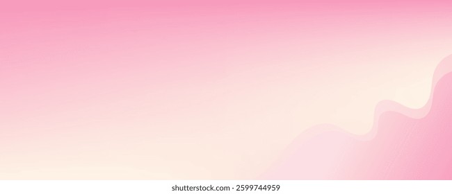 Abstract colorful pink curve background, pink beauty dynamic wallpaper with wave shapes. Template banner background for beauty products, sales, ads, pages, events, web, and others