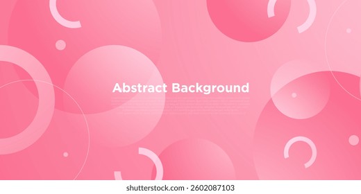 Abstract colorful pink gradient 3D background. Overlap circle shapes pattern design. Eps10 vector