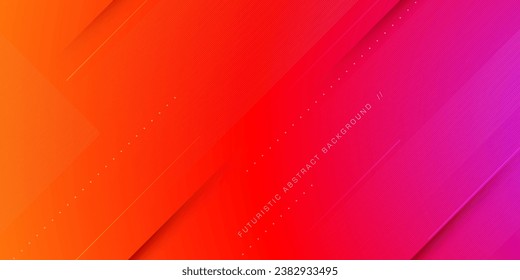 Resumen del fondo de la ilustración de gradiente color rosa y naranja con un patrón de línea y sombra simple. Diseño genial. Vector Eps10
