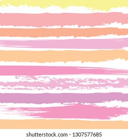 Abstract colorful pink paint brush horizontal lines pattern background