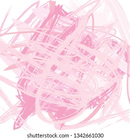 Abstract colorful pink paint brush and strokes, scribble pattern background. creative colorful nice brush strokes and hand drawn texture background. modern beautiful grunge and stripes pattern