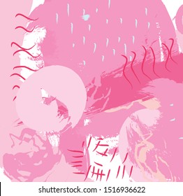 Abstract colorful pink paint brush and strokes, stripes pattern background. creative pink colour nice hand drawn and grunge texture backdrop 