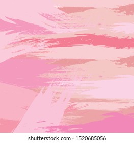 Abstract colorful pink paint brush and strokes, stripes pattern background. creative colorful pink nice hand drawn and grunge texture backdrop 