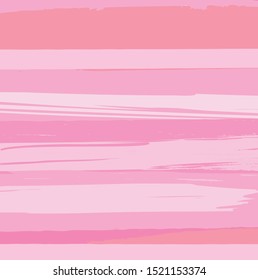 Abstract colorful pink paint brush and strokes, stripes with horizontal lines pattern background. creative nice pink hand drawn and grunge texture backdrop 