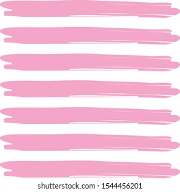 Abstract colorful pink paint brush and strokes, stripes with horizontal lines pattern background