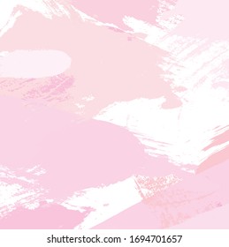 Abstract Colorful Pink Paint Brush And Strokes, Scribble Pattern Background. Colorful Pink Nice  Hand Drawn For Your Design. Modern Beautiful Grunge And Stripes  Backdrop