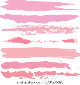 Abstract colorful  pink  paint brush and strokes, stripes horizontal pattern background. creative colorful  pink stripes and hand drawn with horizontal lines background