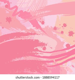 Abstract colorful pink paint brush and strokes, grunge texture background. colorful pink nice hand drawn for your design