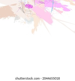Abstract colorful pink paint brush and scribble, grunge texture background. colorful pink nice hand drawn for your design
