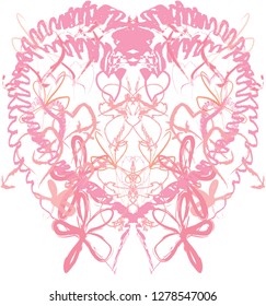 abstract colorful pink paintbrush and scribble texture background for Valentine's day. creative colorful pink nice brush strokes and hand drawn for your design. vector illustration