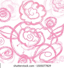 Abstract colorful pink roses pattern background 