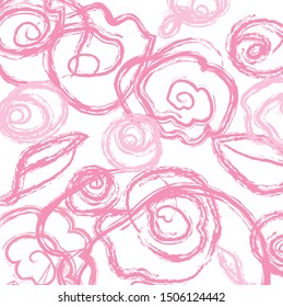 Abstract colorful pink roses pattern background 