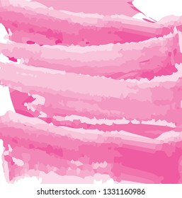 Abstract colorful pink watercolor paintbrush and strokes pattern background