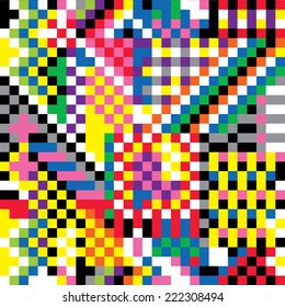 Abstract colorful pixel background, vector illustration