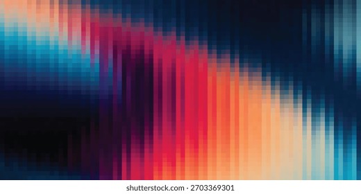 Abstract Colorful Pixelated Background Design for Digital Art or Creative Design, Exibindo uma combinação impressionante de azuis, vermelhos e laranjas