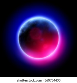abstract colorful planet illustration