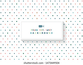 Abstract colorful polka dot pattern design cover artwork. Use for poster, ad, design template, headline cover. illustration vector eps10