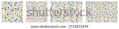 Abstract Colorful Polka Dot Pattern Background with Multicolored Circles.