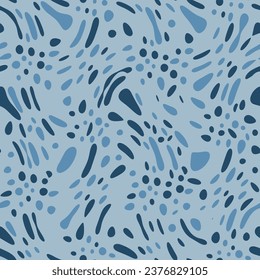 Abstract colorful polka dot seamless textile print pattern.